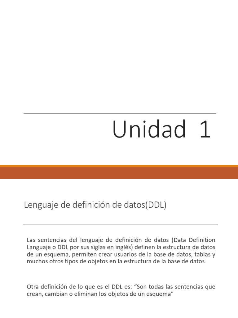 Introducción al Lenguaje DDL en SQL | PDF | Ingeniería de software | SQL
