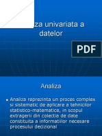 Analiza Univariata a Datelor