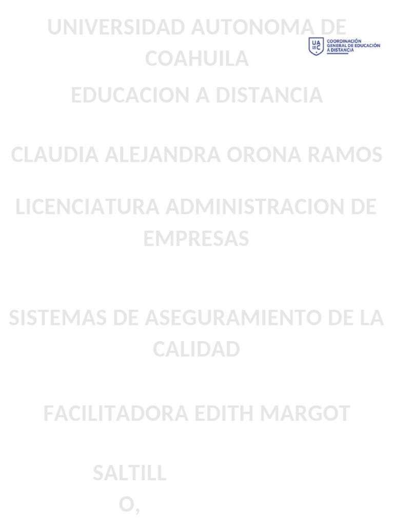 Sistemas de Aseguramiento de Calidad | PDF
