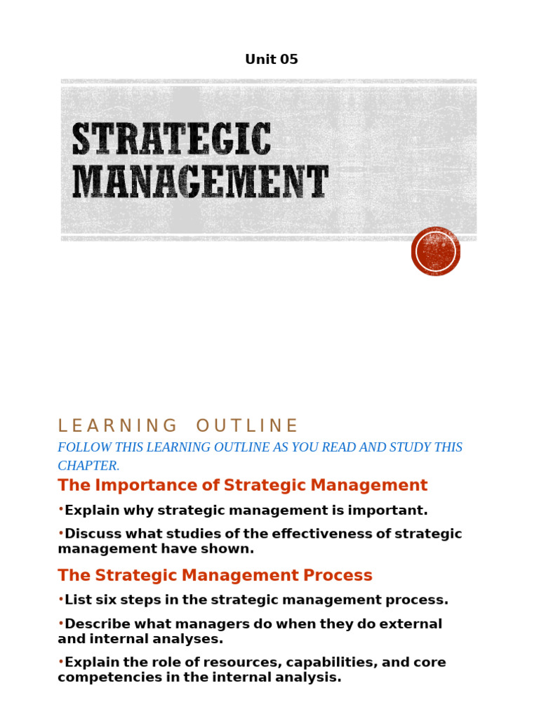 Strategic Management Process Overview | PDF | Strategic Management ...