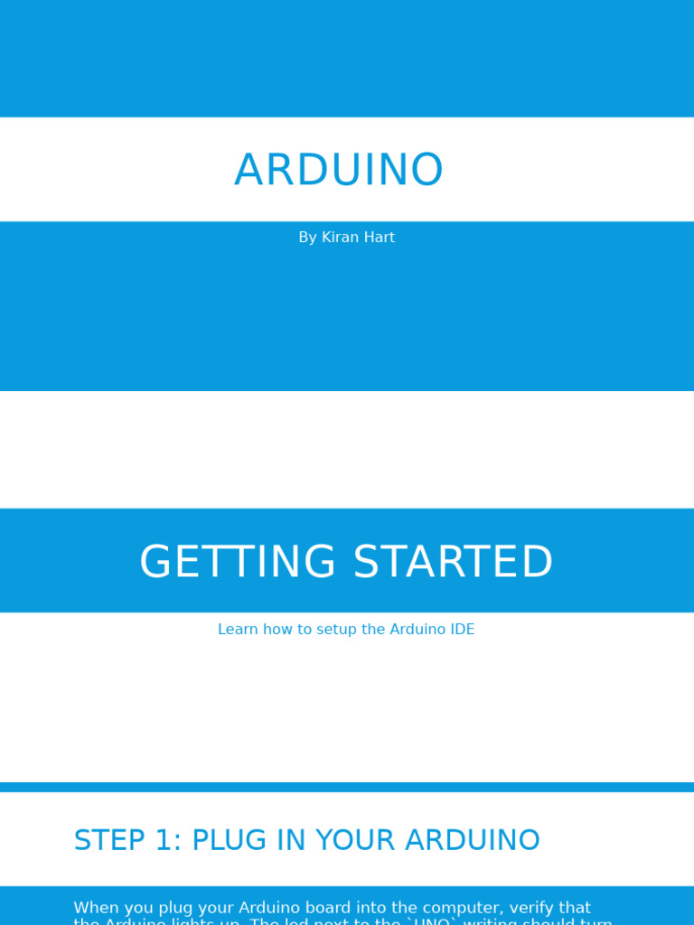 Arduino IDE Setup and Programming Guide | PDF | Arduino | Computer ...
