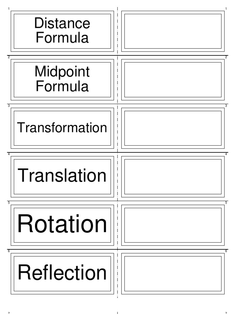 Math Note Cards | PDF