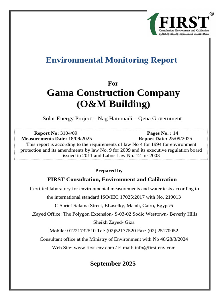 Environmental Monitoring Report 2025 | PDF | Noise | Particulates