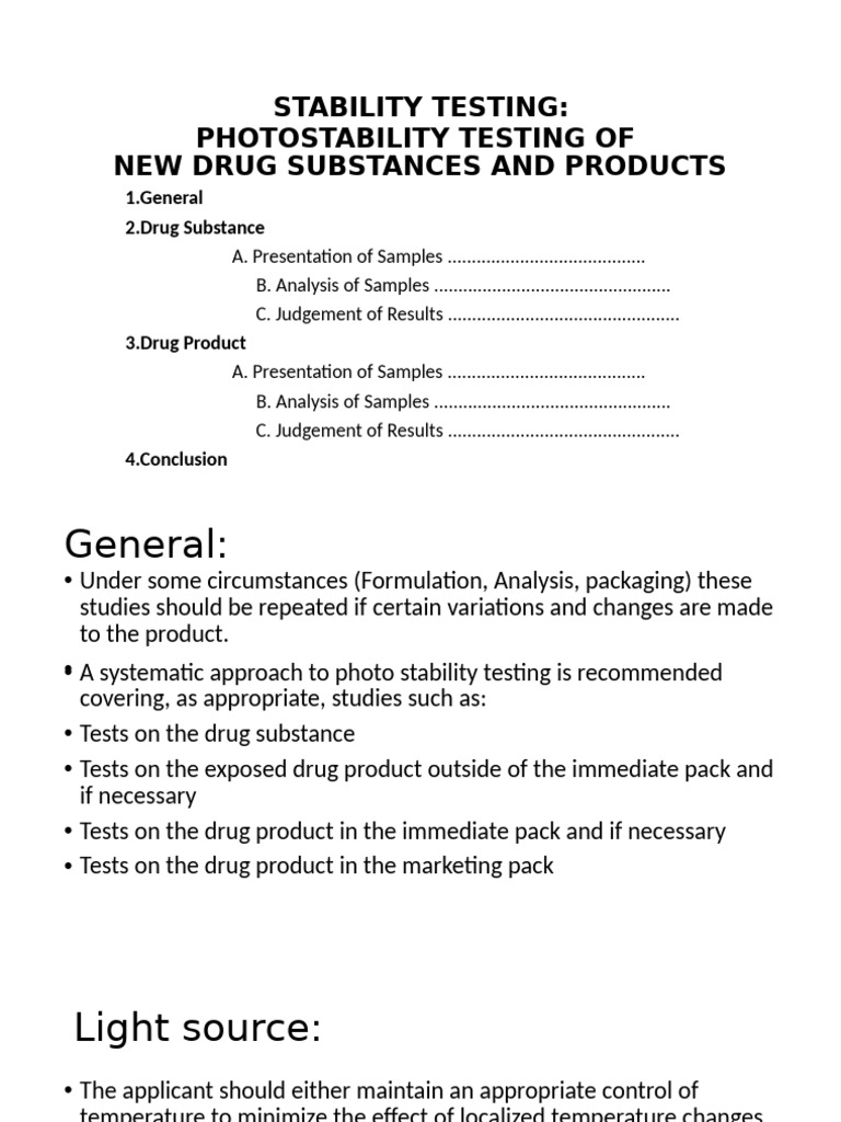 Photostability Testing for Drugs | PDF | Ultraviolet | Fluorescence