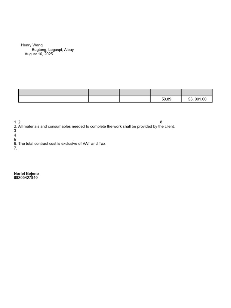 Railing Installation Quotation Details | PDF