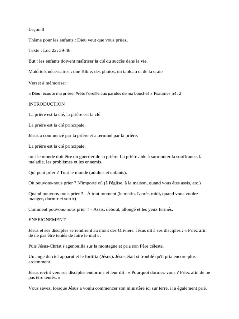 Importance de la prière dans la foi | PDF | Prière | Épître aux Hébreux