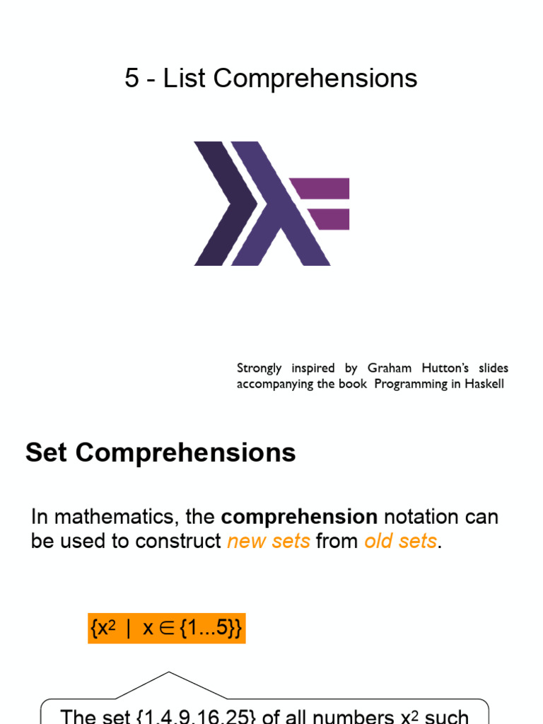 ch5 Listcomprehensions | PDF | Function (Mathematics) | Prime Number