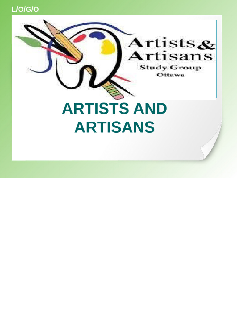 Topic 3 ARTISTS and Artisans | PDF
