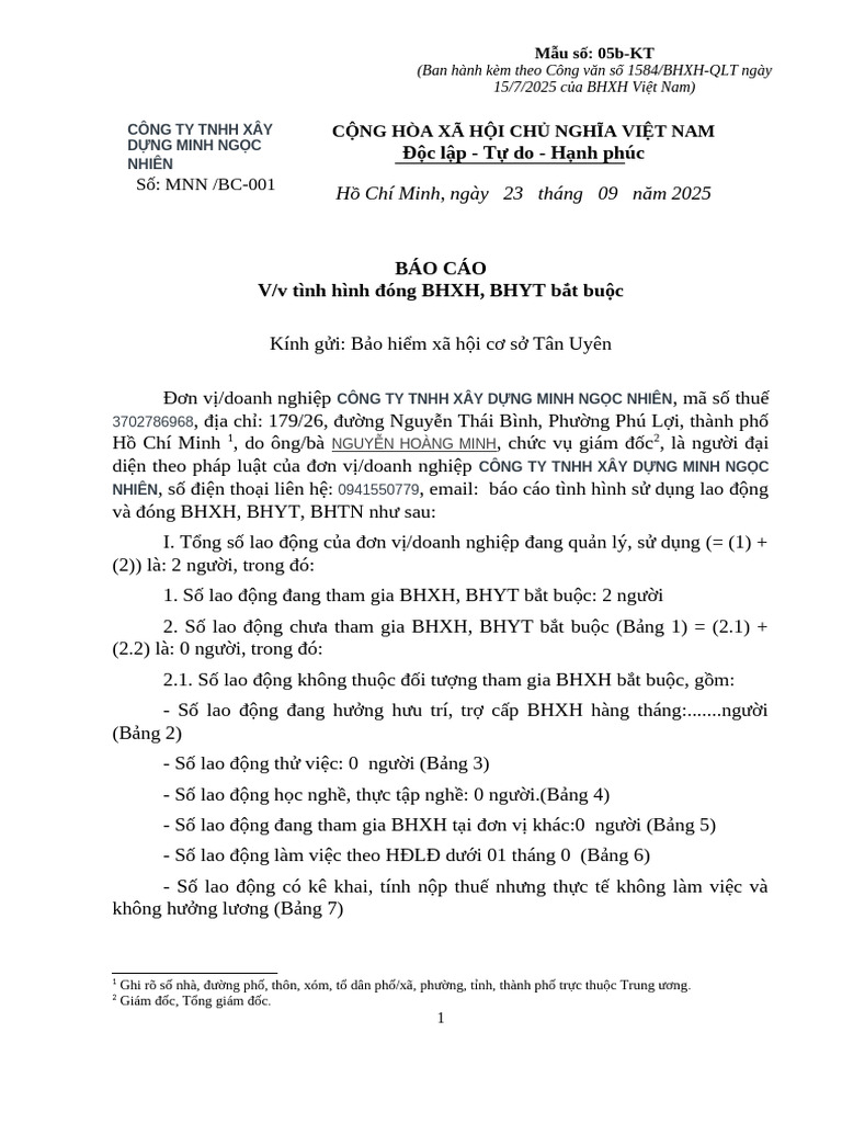 MAU 05b-KT (Điều Chỉnh) TU | PDF