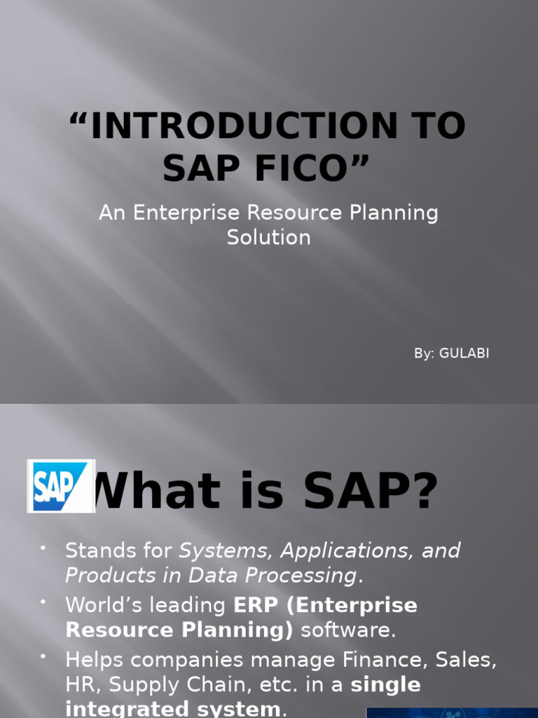 Introduction to SAP FICO Overview | PDF