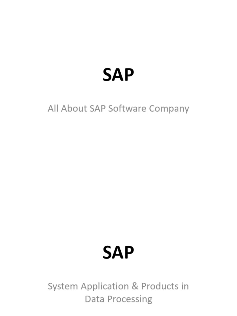 Day-01 Introduction To SAP Software Company-ERP-R3 Architecture | PDF ...