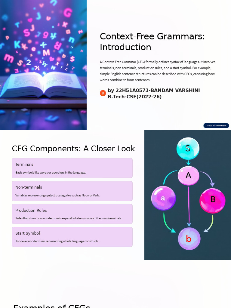 Context Free Grammars Introduction | PDF | Parsing | Grammar