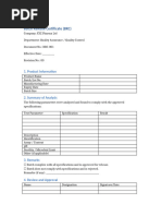 Batch Release Authorization Checklist | PDF