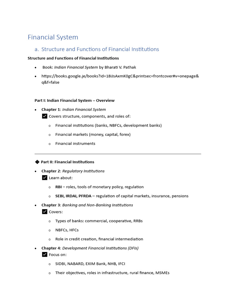 Overview of India's Financial System | PDF | Reserve Bank Of India ...