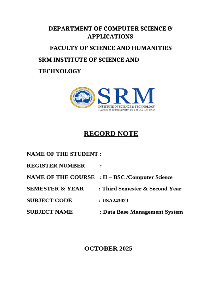 Database Management System Practical Guide | PDF | Table (Database ...