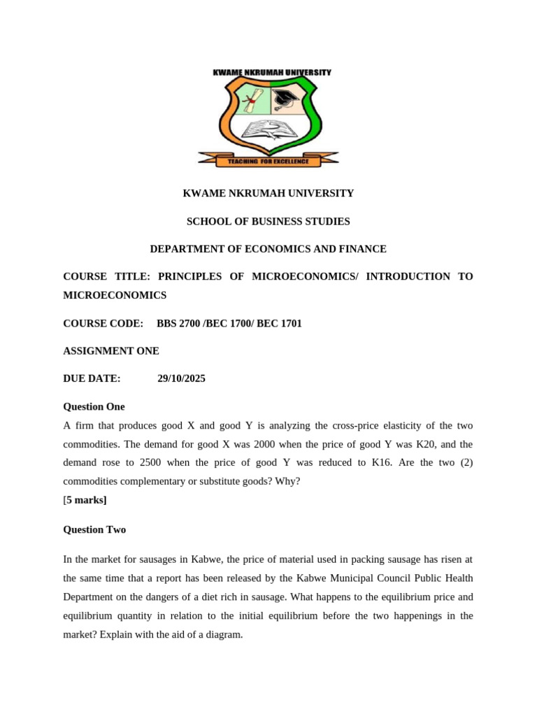 Microeconomics Assignment on Market Analysis | PDF | Marginal Cost ...