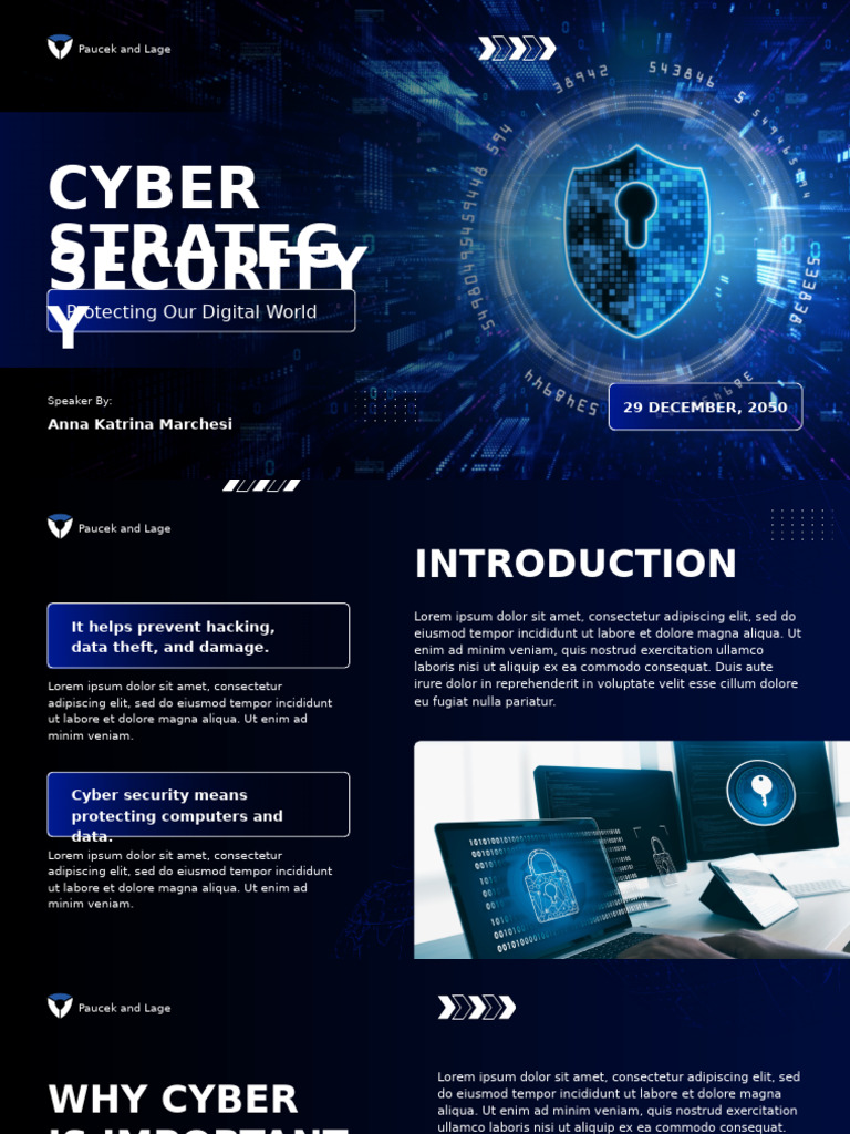 Blue and Black Modern Cyber Security Presentation | PDF