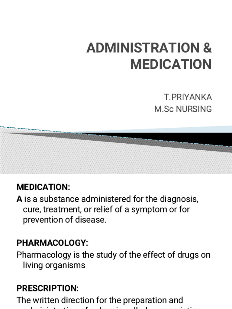 Medication Administration and Pharmacology Guide | PDF | Dose ...