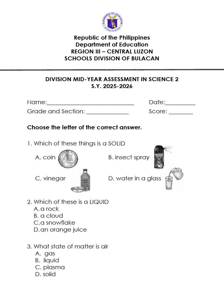 Grade 2 Science Assessment: Living Things | PDF | Root | Trees