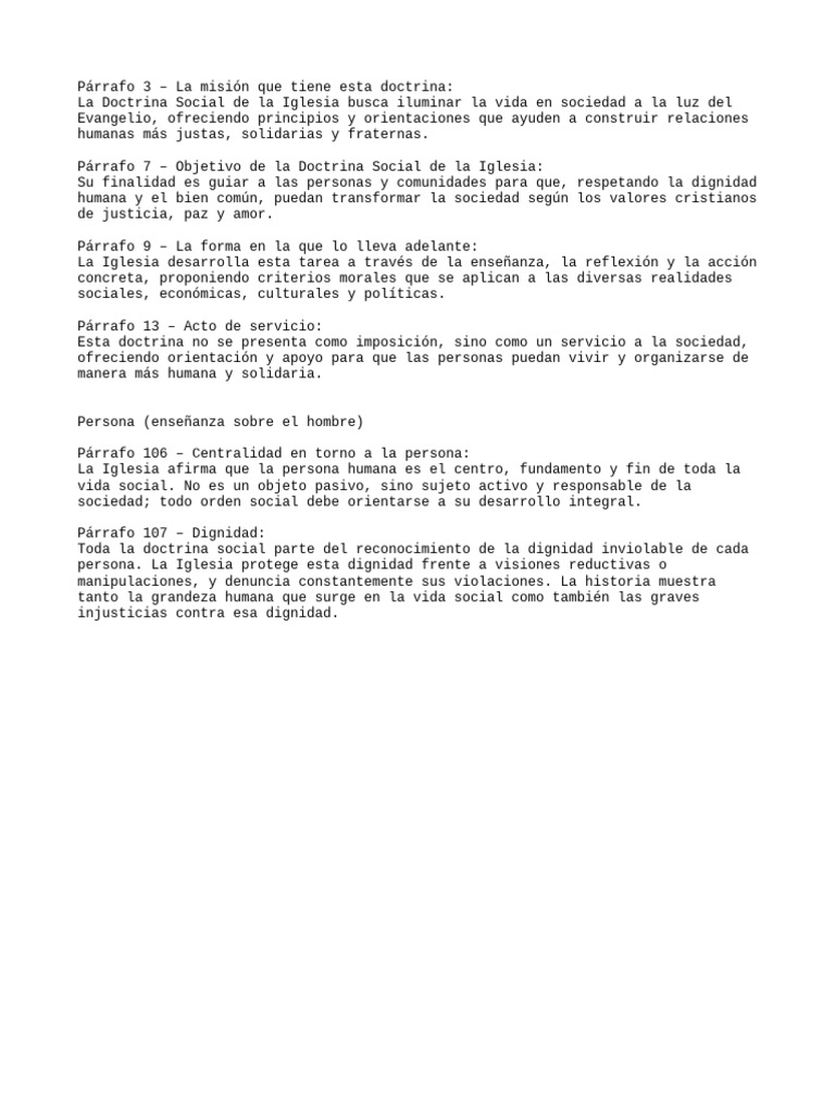 Doctrina Social de la Iglesia: Justicia y Dignidad | PDF