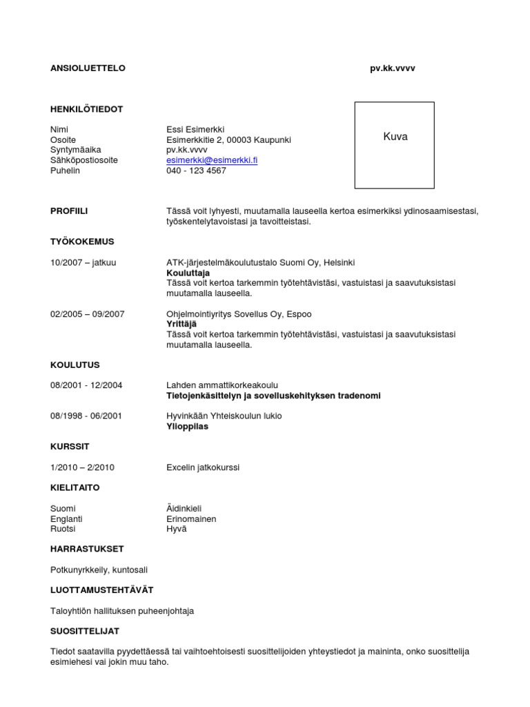 Curriculum vitae malli 06 picture