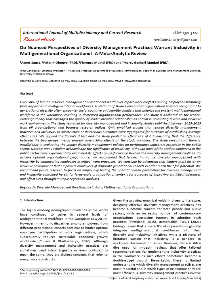 International Journal of Multidisciplinary and Current Research (IJMCR ...