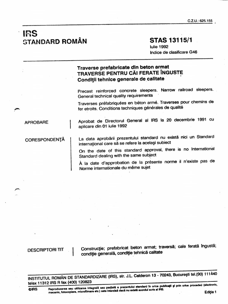 Stas 13115-1-92 | PDF