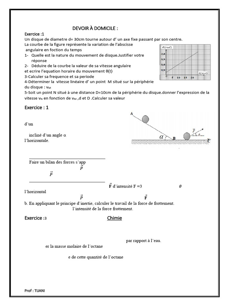 Exercice de physique et chimie avancée | PDF | Gaz | Matière