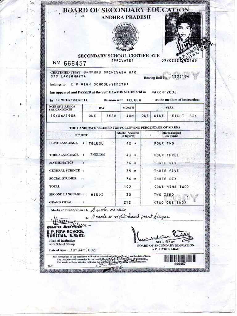 Marks Sheet | PDF