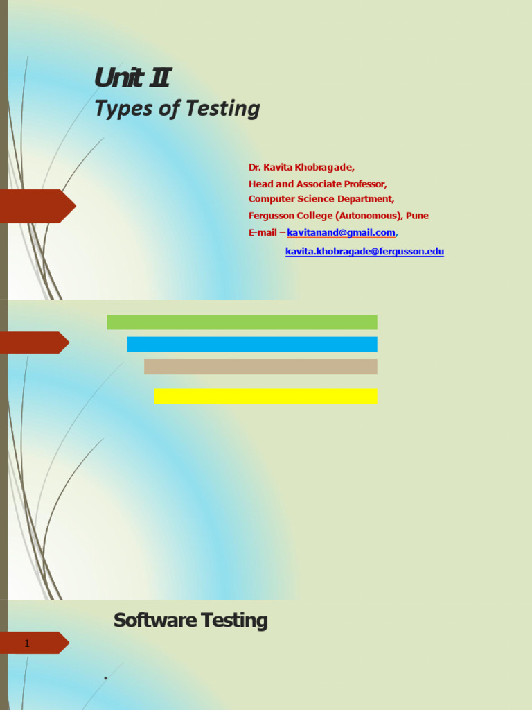 Types of Software Testing Explained | PDF | Software Testing | Unit Testing