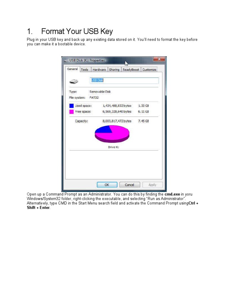 Format Your USB Key: Shift + Enter | PDF