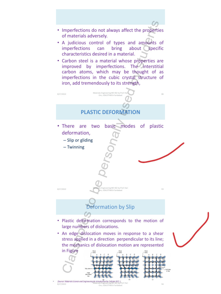 Understanding Plastic Deformation in Materials | PDF | Plasticity ...