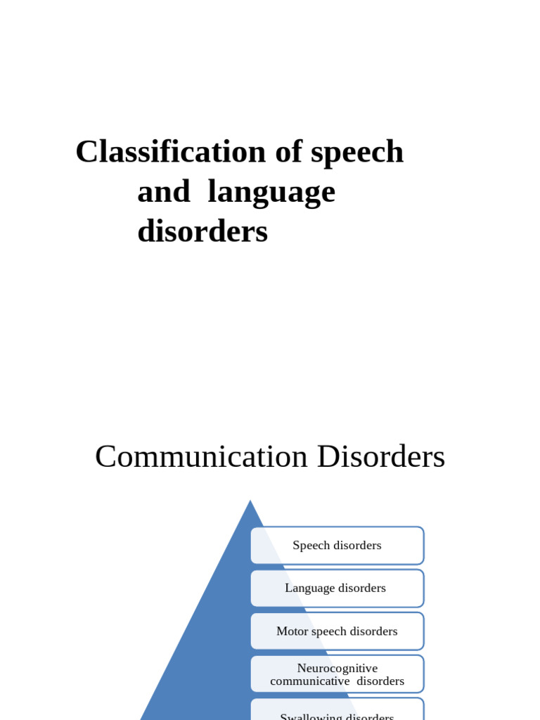 Overview of Speech and Language Disorders | PDF | Human Voice | Speech