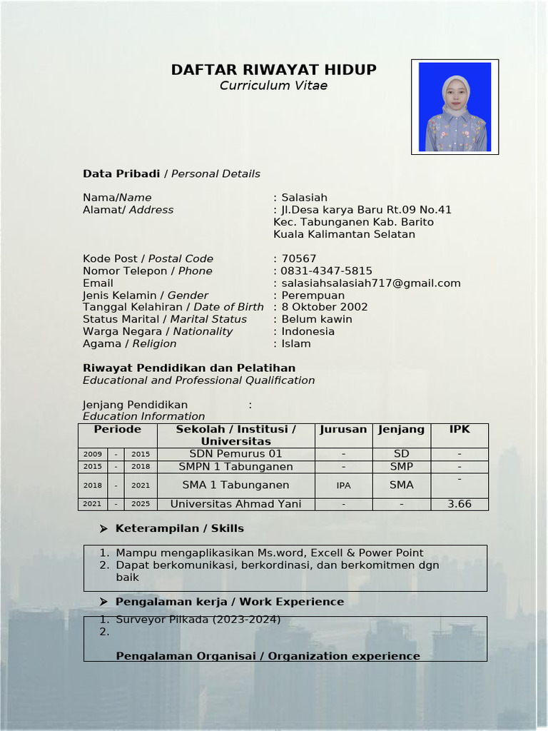 CV Baru Lala | PDF