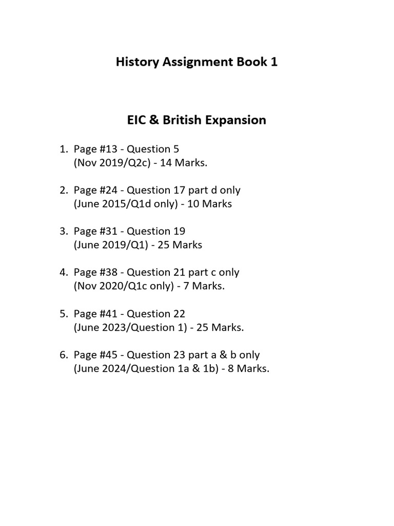 EIC & British Expansion Assignment (Hist #2) | PDF