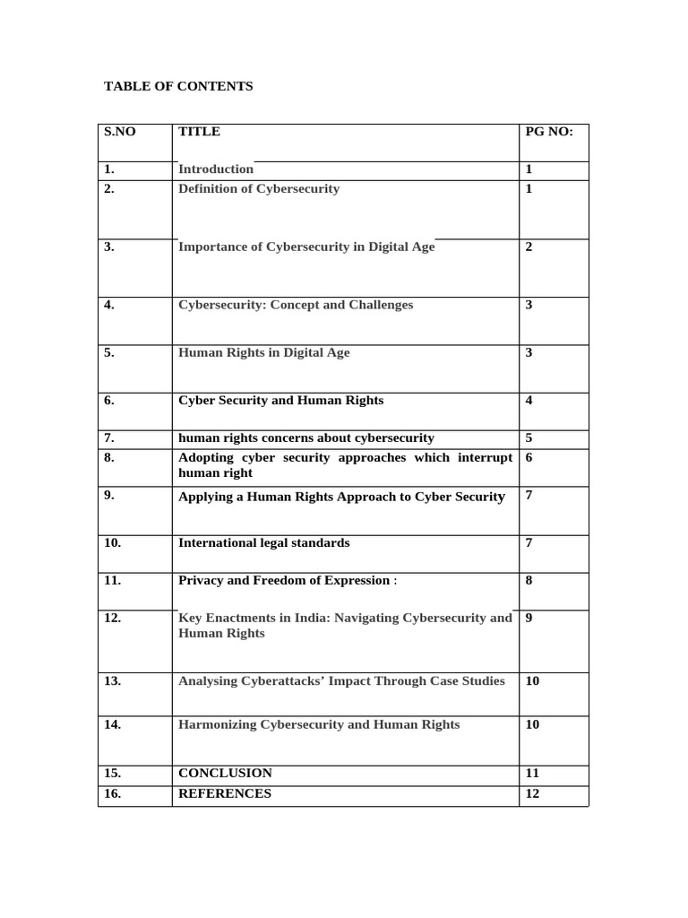 Cybersecurity and Human Rights Overview | PDF | Security | Computer ...