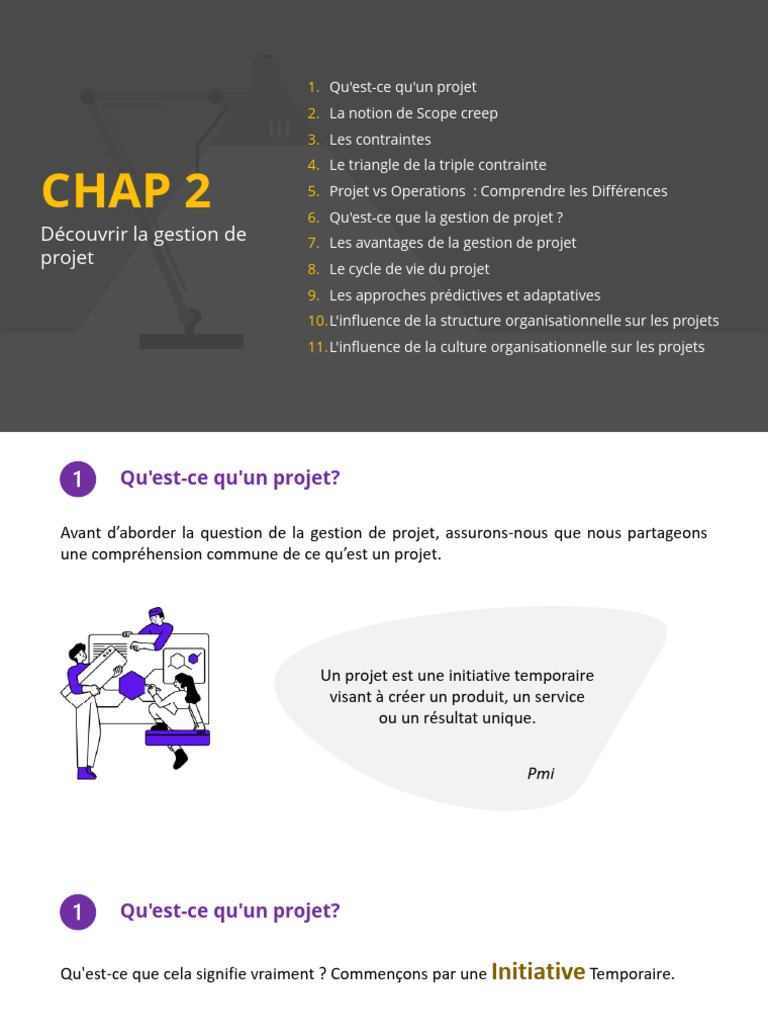 Introduction à la gestion de projet | PDF | Gestion de projet ...