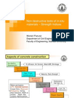 Non-Destructive Tests of In-Situ Materials - Strength Indices