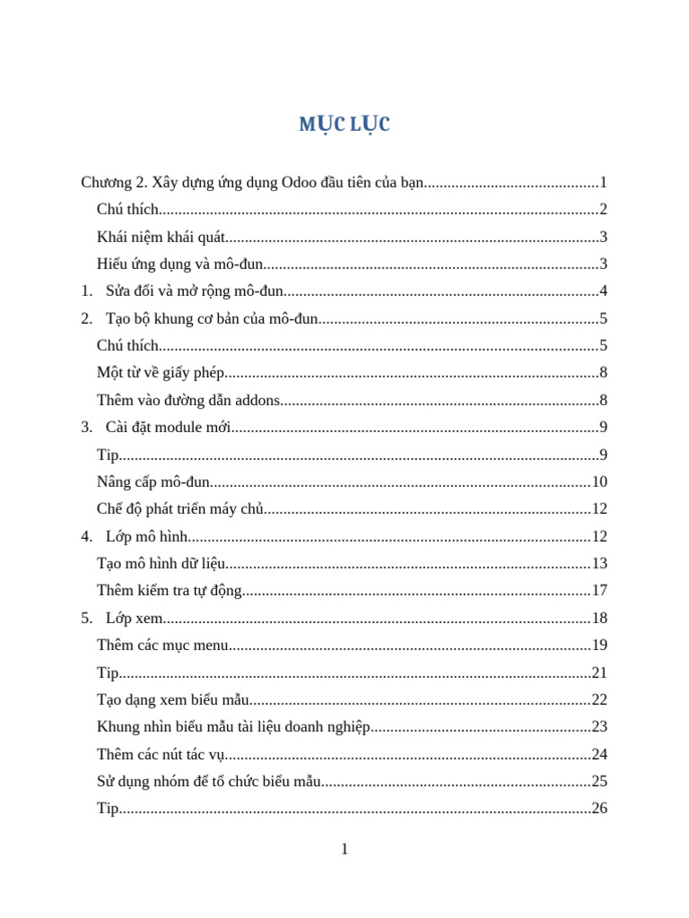 Chapter 2 - Building Your First Odoo Application | PDF