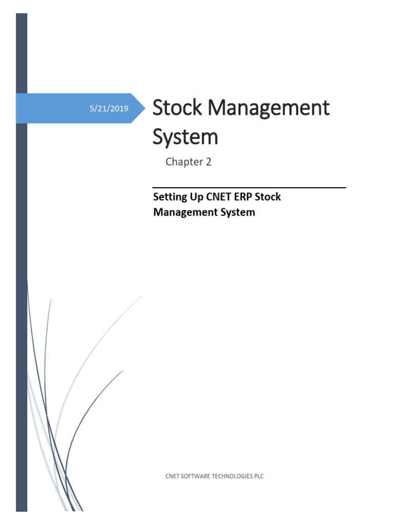 CNET ERP Stock Management Setup Guide | PDF