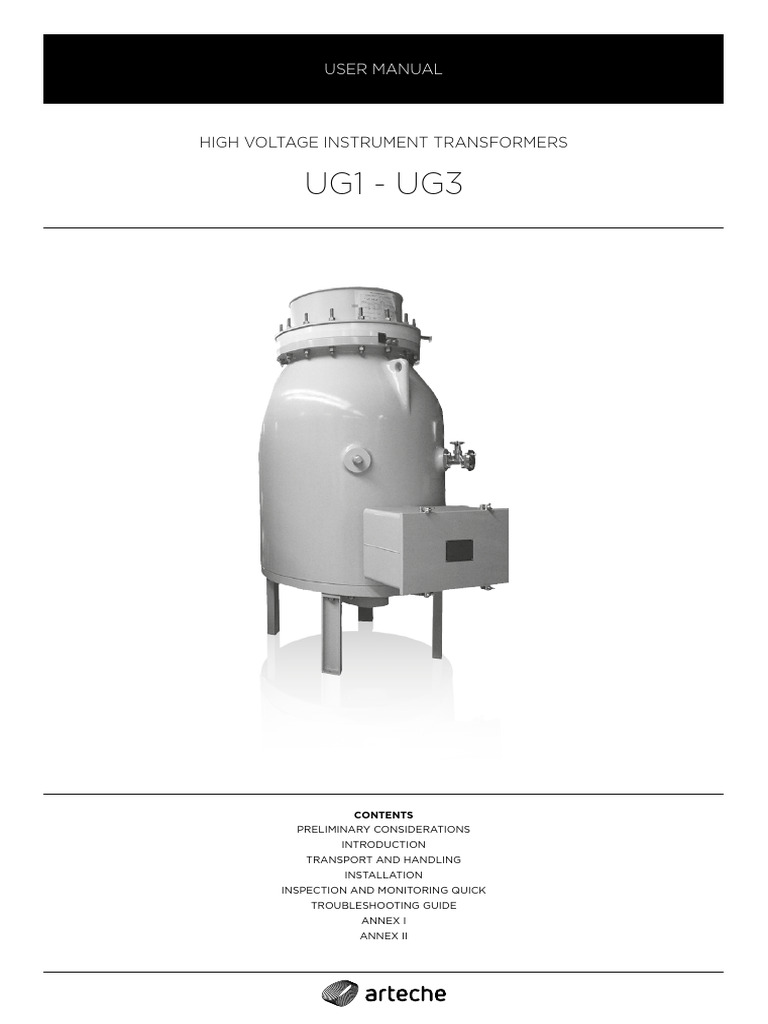 High Voltage Transformer User Manual | PDF | Transformer | Insulator ...