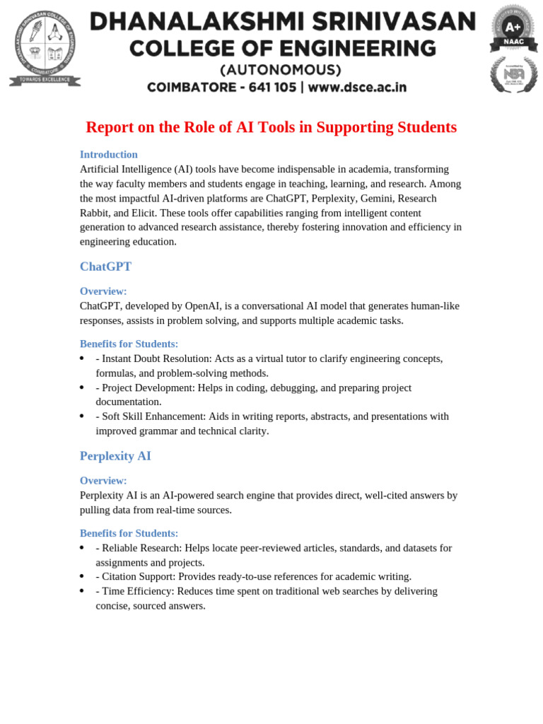 AI Tools Enhancing Student Learning | PDF | Artificial Intelligence ...