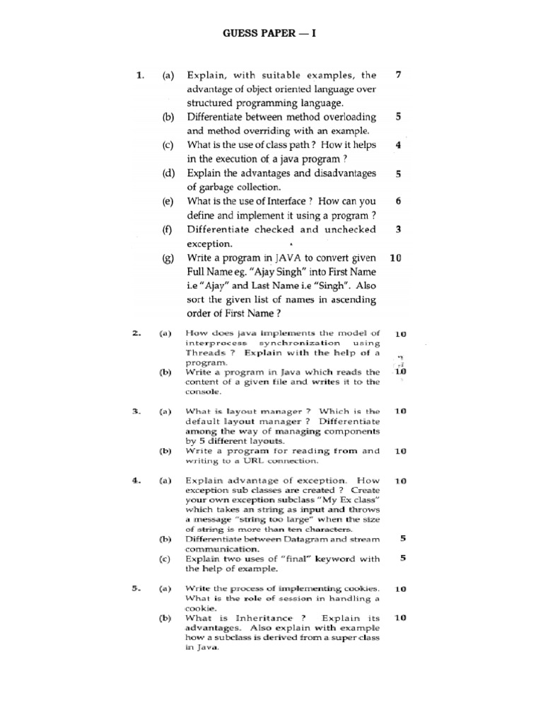 Comprehensive Guess Papers Collection | PDF