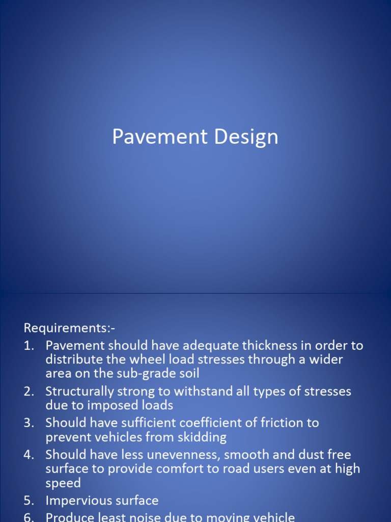 Introduction to Pavement Design | PDF | Road Surface | Stress (Mechanics)