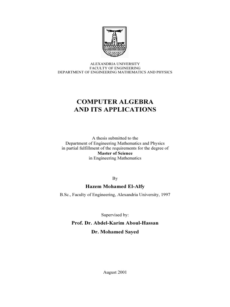 Computer Algebra and Its Applications | PDF | Polynomial | Algebra