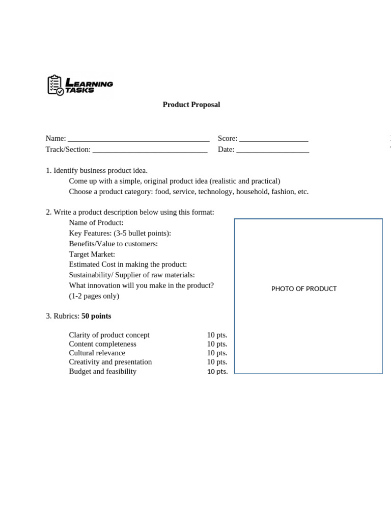 Product Proposal Template | PDF