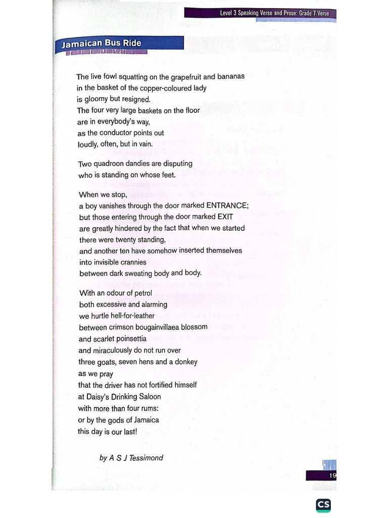 Poem Jamacian Bus Ride | PDF