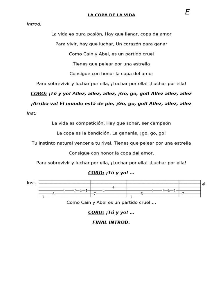 Letra de 