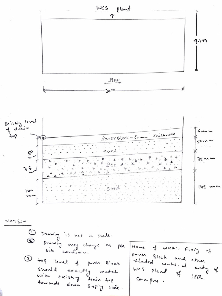 Drawing-Paver Block - WCS Plant | PDF