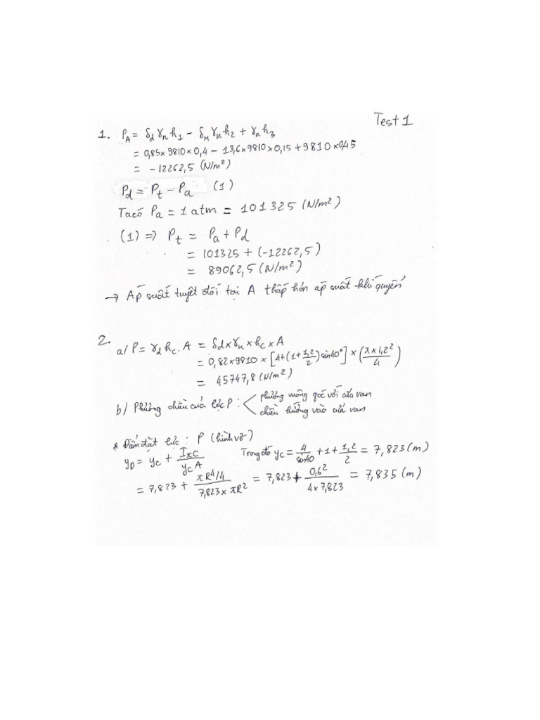 Bài Giải Test Bù | PDF